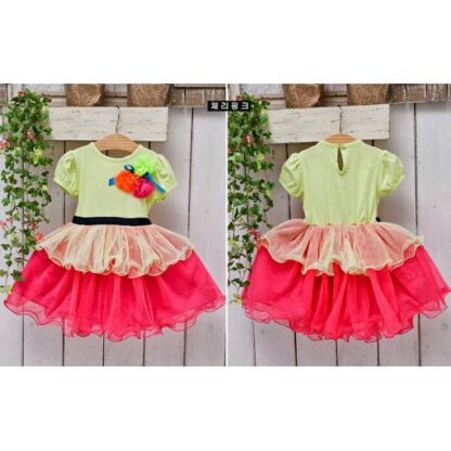 dress anak kuning merah