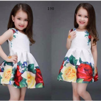 dress anak motif bunga