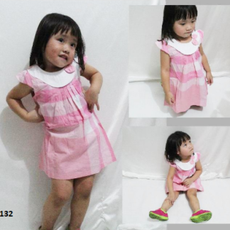 dress anak burberry pink