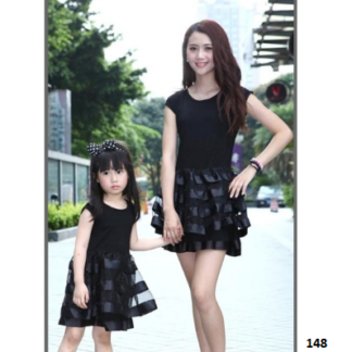 dress hitam ibu anak