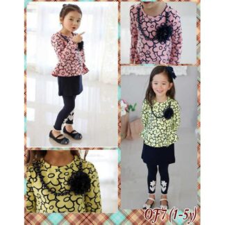 dress motif bunga kalung anak