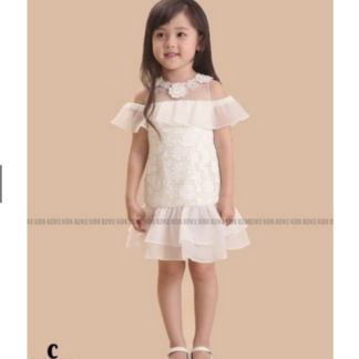 mini dress anak putih sabrina